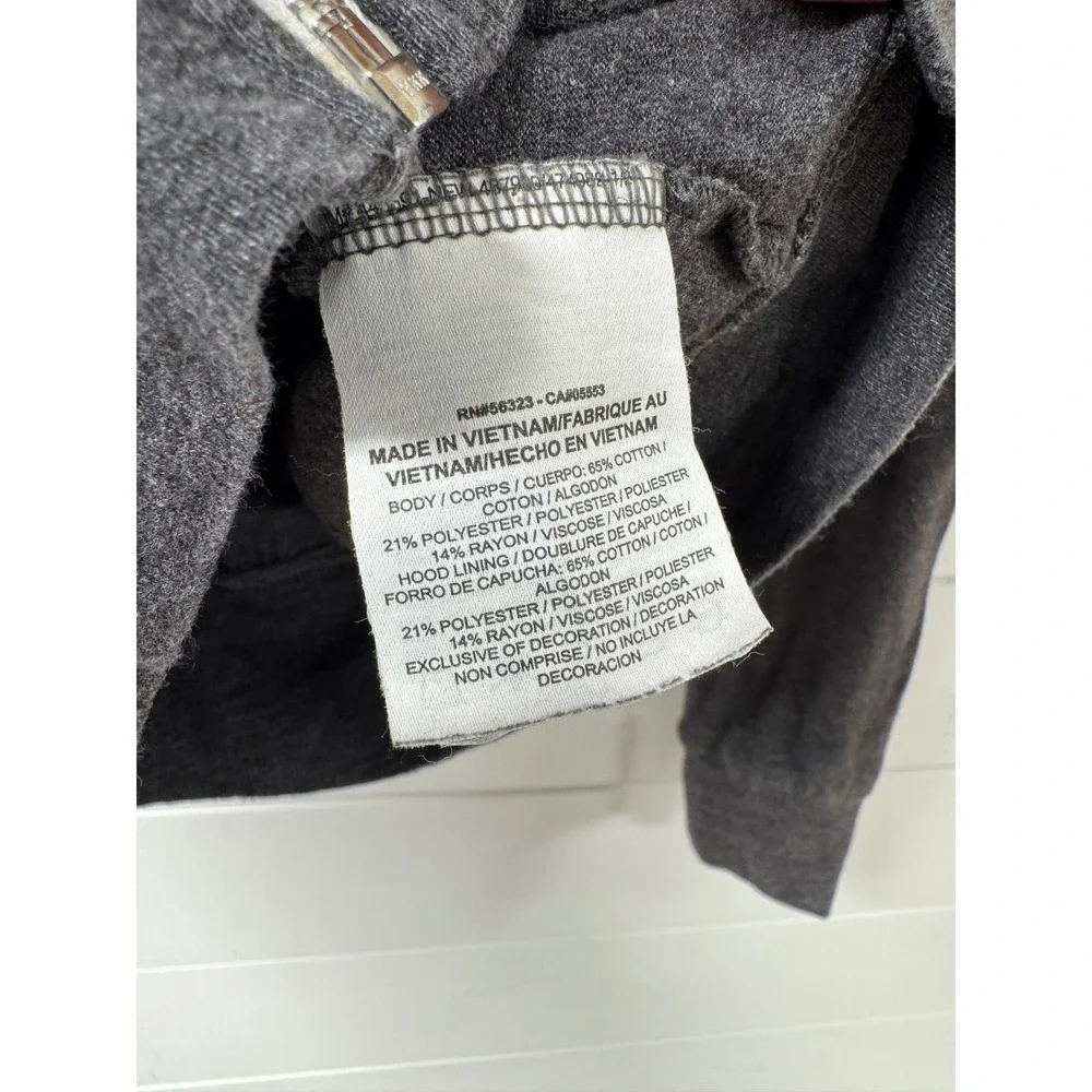 Nike Sportswear Gym Vintage Full Zip Hoodie Charcoal Heather Gray Womens Small